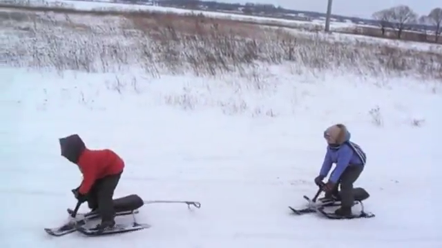 Самодельные снегоходы, путешествуем.